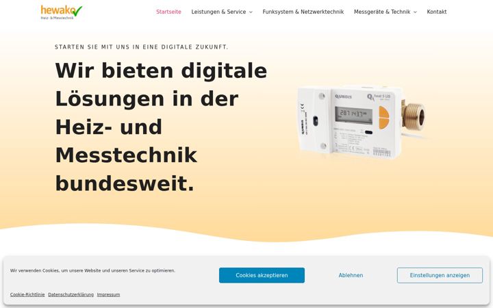 Screenshot of hewako.de
