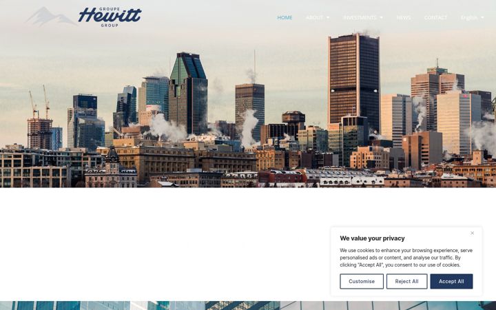 Screenshot of hewitt-group.ca