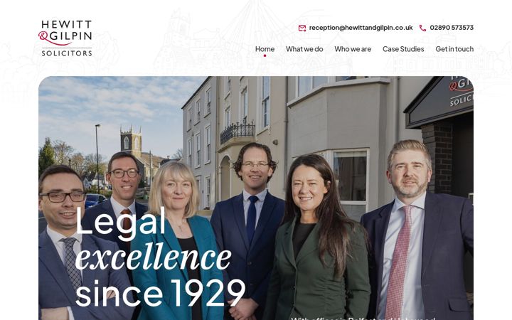 Screenshot of hewittandgilpin.co.uk