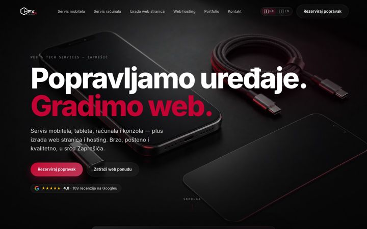 Screenshot of hex.hr