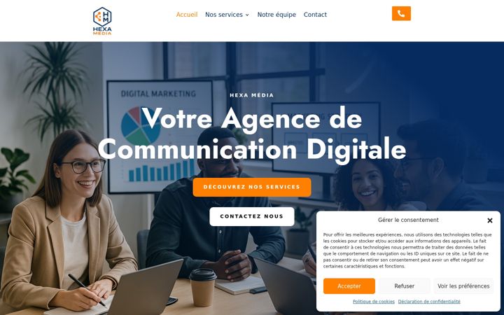 Screenshot of hexa-media.fr