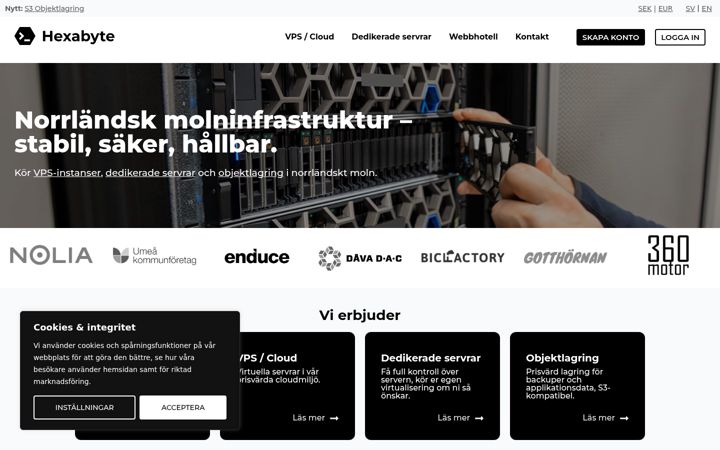 Screenshot of hexabyte.se