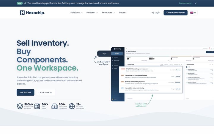 Screenshot of hexachip.eu