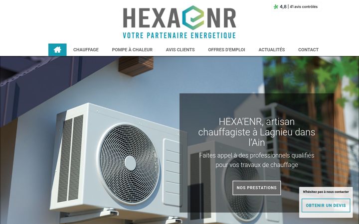 Screenshot of hexaenr.fr