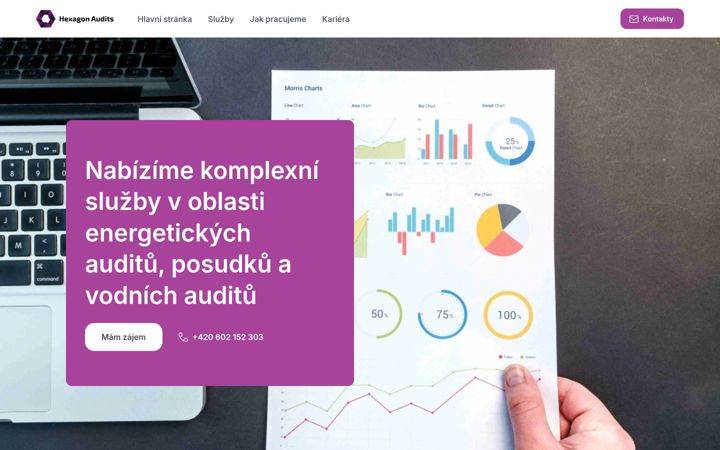 Snímek obrazovky hexagon-audits.cz