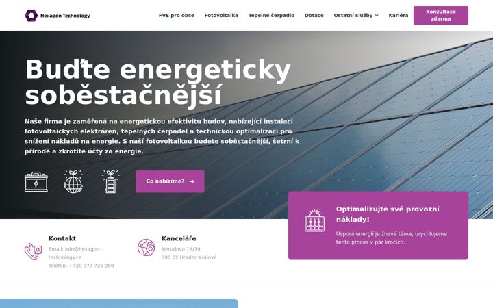 Screenshot of hexagon-technology.cz