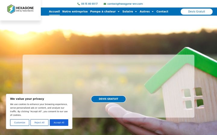 Screenshot of hexagone-enr.com