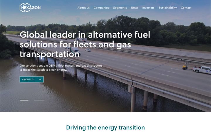 Screenshot of hexagongroup.com