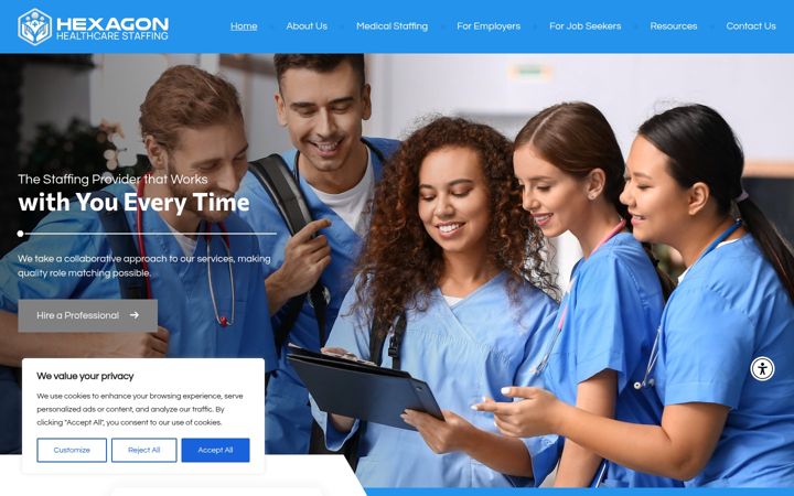 Screenshot of hexagonhcs.com