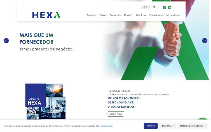 Screenshot of hexait.com.br