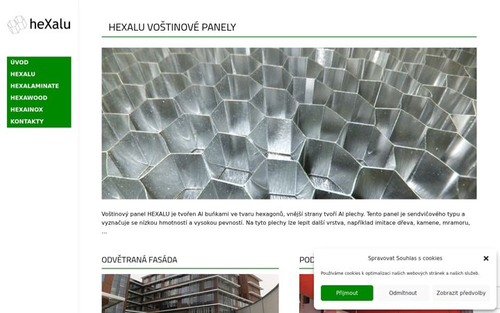 Screenshot of hexalu.com