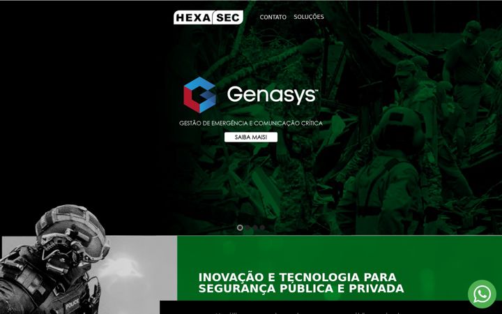 Screenshot of hexasec.com.br