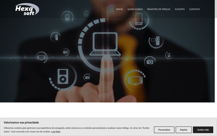 Screenshot of hexasoft.com.br