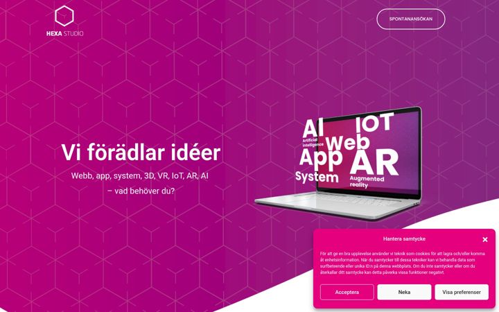 Screenshot of hexastudio.se