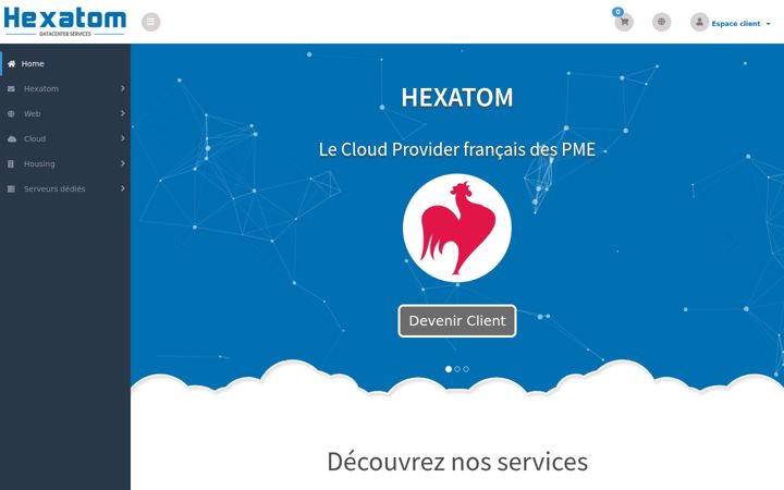 Screenshot of hexatom.fr