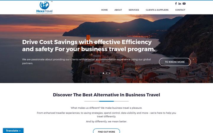 Screenshot of hexatravel.com