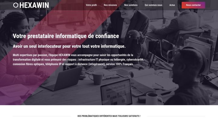 Screenshot of hexawin.fr