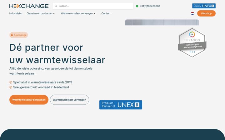 Screenshot of hexchange.eu