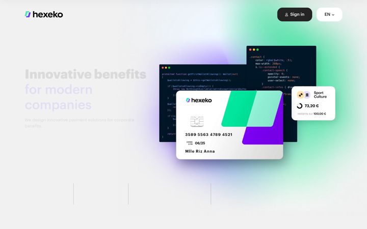 Screenshot of hexeko.com