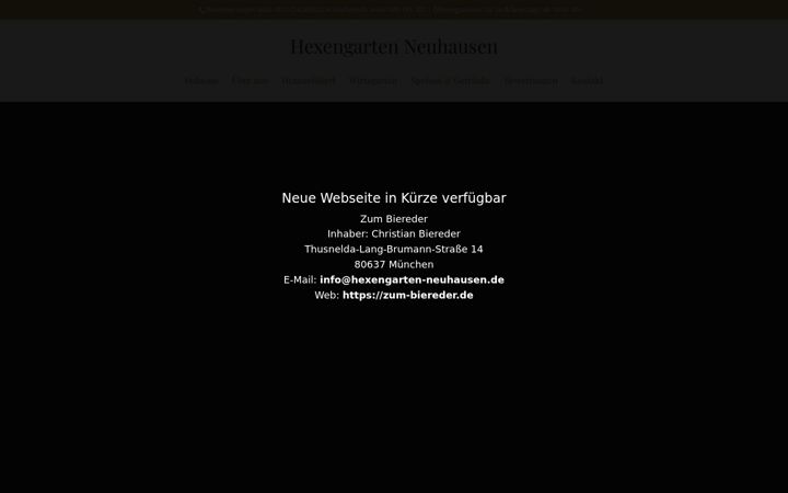 Screenshot of hexengarten-neuhausen.de