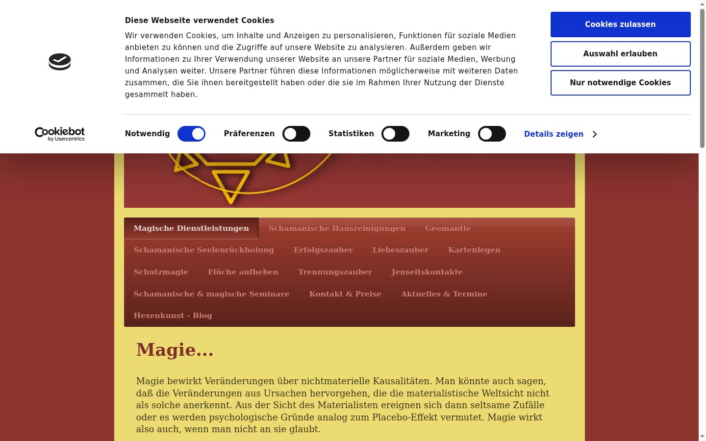 Captura de pantalla del banner de consentimiento mostrado antes de cualquier interacción