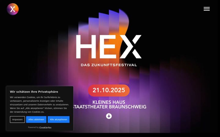 Screenshot of hexfestival.de