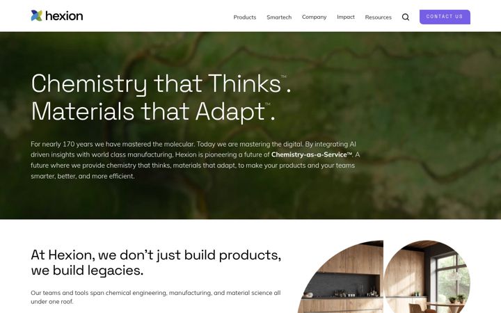 Screenshot of hexion.com