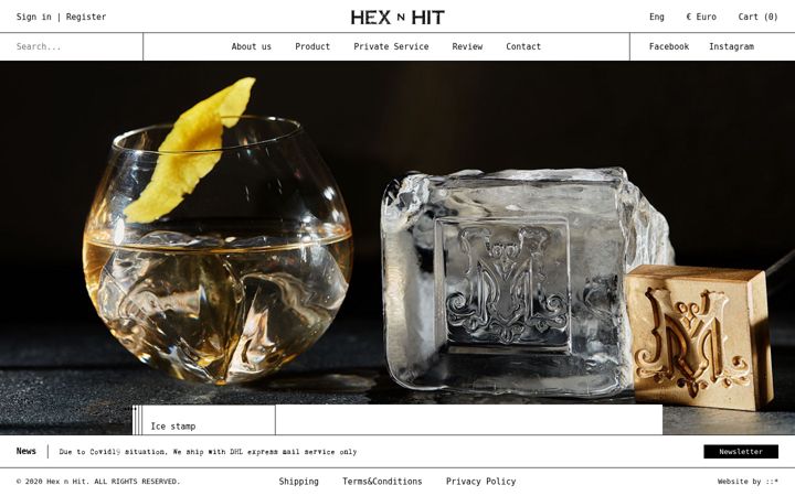 Screenshot of hexnhitstamps.com
