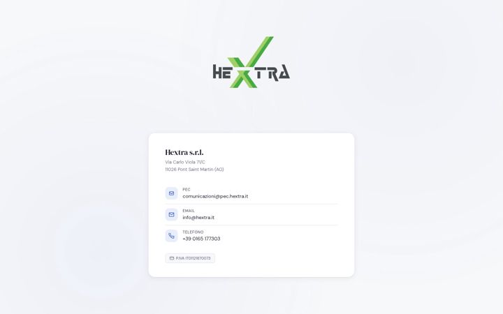 Screenshot of hextra.cloud