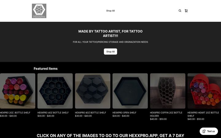 Screenshot of hexxpro.com