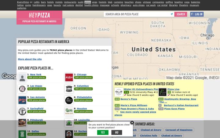 Screenshot of hey-pizza.com