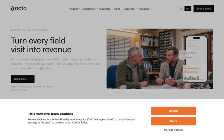 Screenshot of heyacto.com