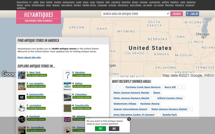 Screenshot of heyantiques.com