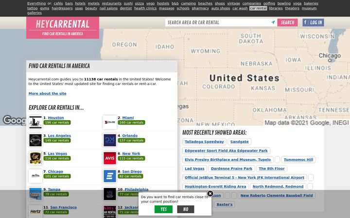 Screenshot of heycarrental.com