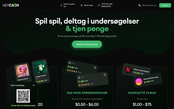 Screenshot of heycash.com