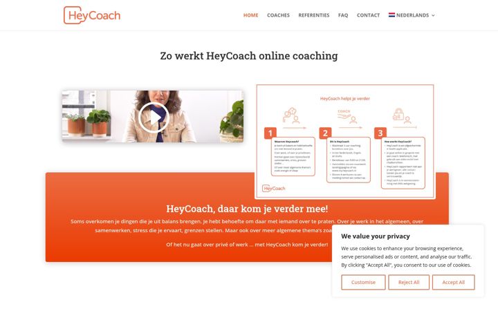 Screenshot of heycoach.nl