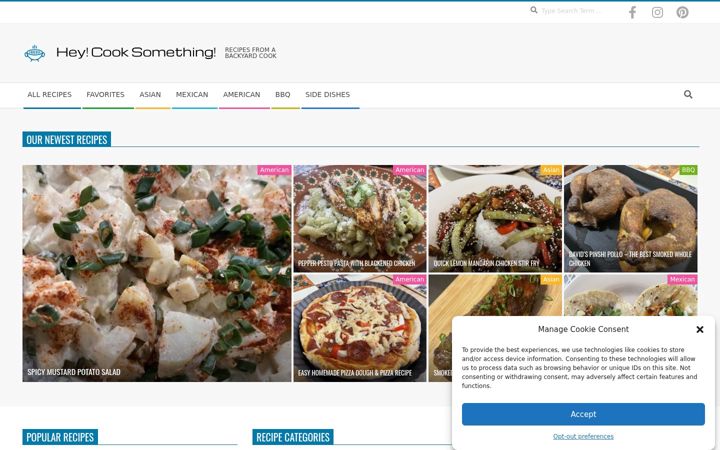 Screenshot of heycooksomething.com