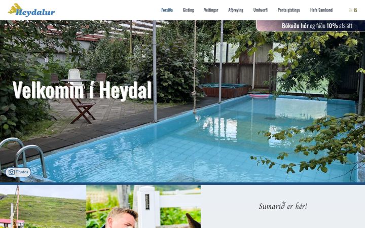 Screenshot of heydalur.com