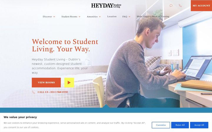 Screenshot of heydayatcarmanshall.com