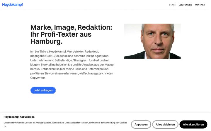 Screenshot of heydekampf.de