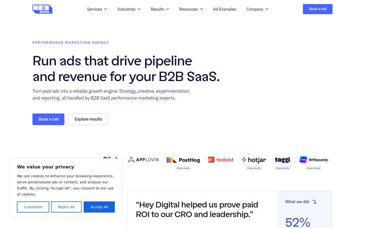 Screenshot of heydigital.co