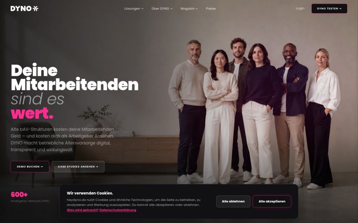 Screenshot of heydyno.de