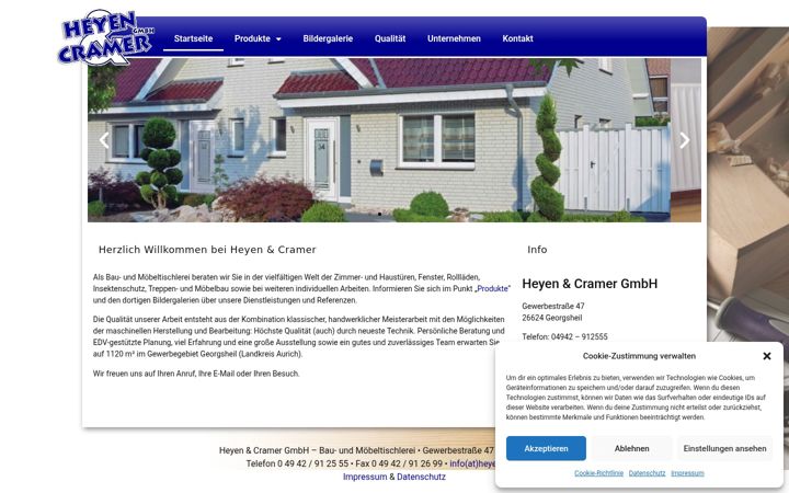 Screenshot of heyen-cramer.de