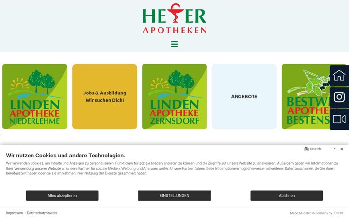 Screenshot of heyer-apotheken.de