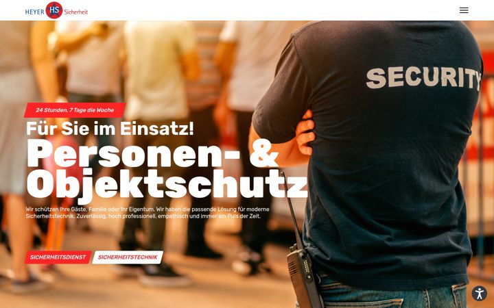 Screenshot of heyer-sicherheit.de
