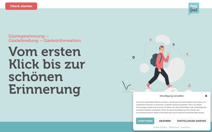 Screenshot of heyguest.at