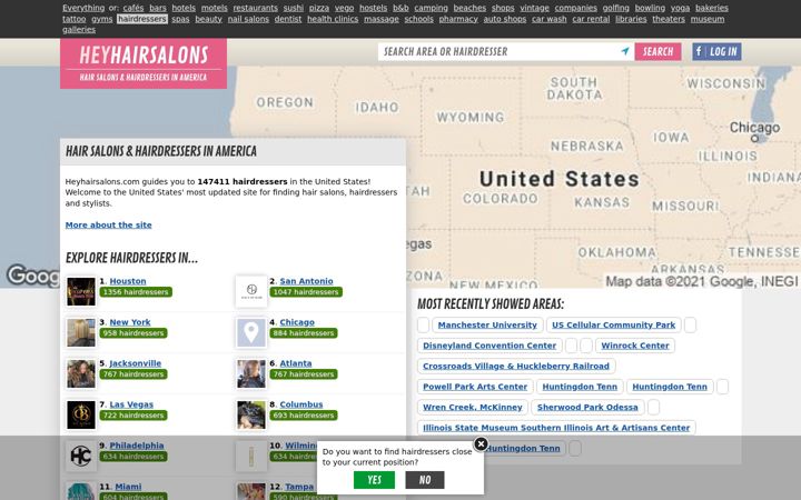 Screenshot of heyhairsalons.com