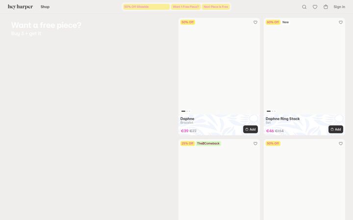 Screenshot of heyharper.com