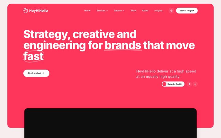 Screenshot of heyhihello.com