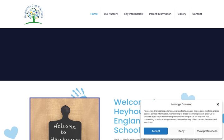 Screenshot of heyhousesnursery.co.uk